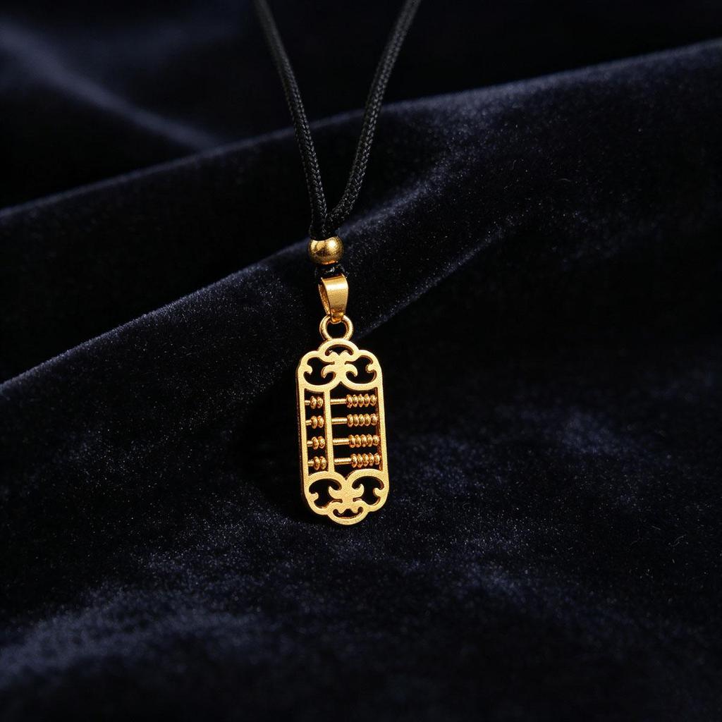 Abacus Pendant Necklace for Women, Niche Design Versatile Daily Wear Vintage Accessory Couple Style Matching