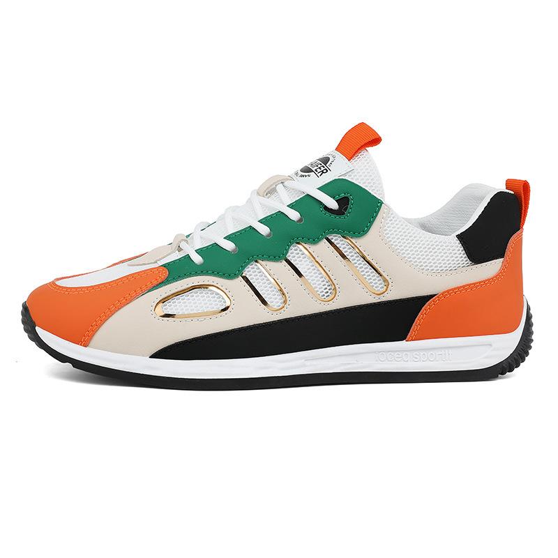 Men's shoes 2025 autumn new mesh breathable Forrest Gump shoes platform wear-resistant sports and leisure shoes dad shoes skateboard shoes