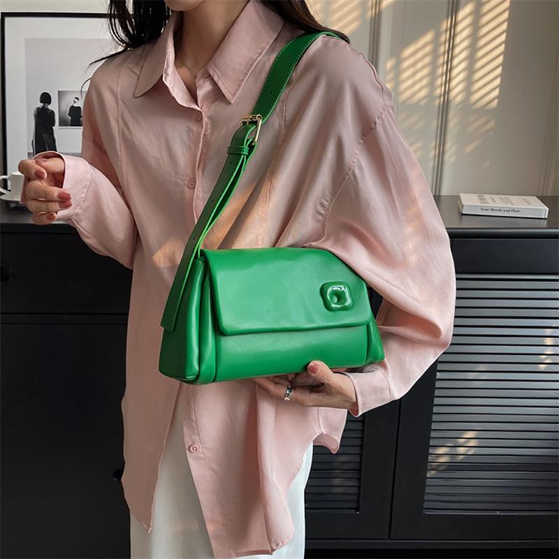 

Сумка через плечо Design Sense большой емкости, корейская портативная однотонная летняя популярная сумка через подмышку, женская сумка высокого качества через плечо