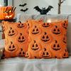 Ghost Throw Pillow Case Plush Pumpkin Cushion Cover Halloween 18 X Inch Seasonal Bedroom Cover Cute Soft for Spooky Season Cozy Fall Home
