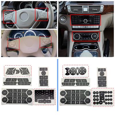 For Mercedes Benz C Class W204 C180 C200 C220 C300 2007 2014 Car Steering Wheel Door Lock Window AC Button Repair Sticker Decal