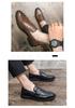 Men's British Style Slip-on Loafers: Comfortable, Breathable Business Casual Leather Shoes