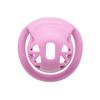 Pink Small ABS Plastic Hollow Male Chastity Cage Penis Lock with 4 Size Curved Ring Sex Toys