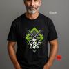 Golf Life T-Shirt – Modern Green Clubs, Golfer Gift