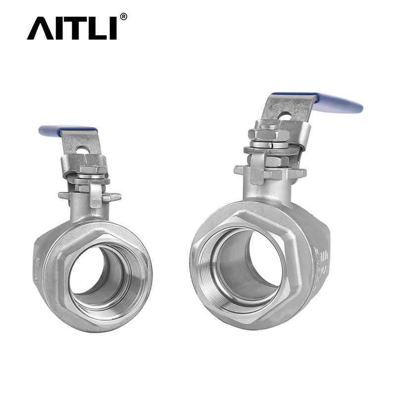 304 Stainless Steel Full Bore Two-Piece Ball Valve for Water Pipe Control