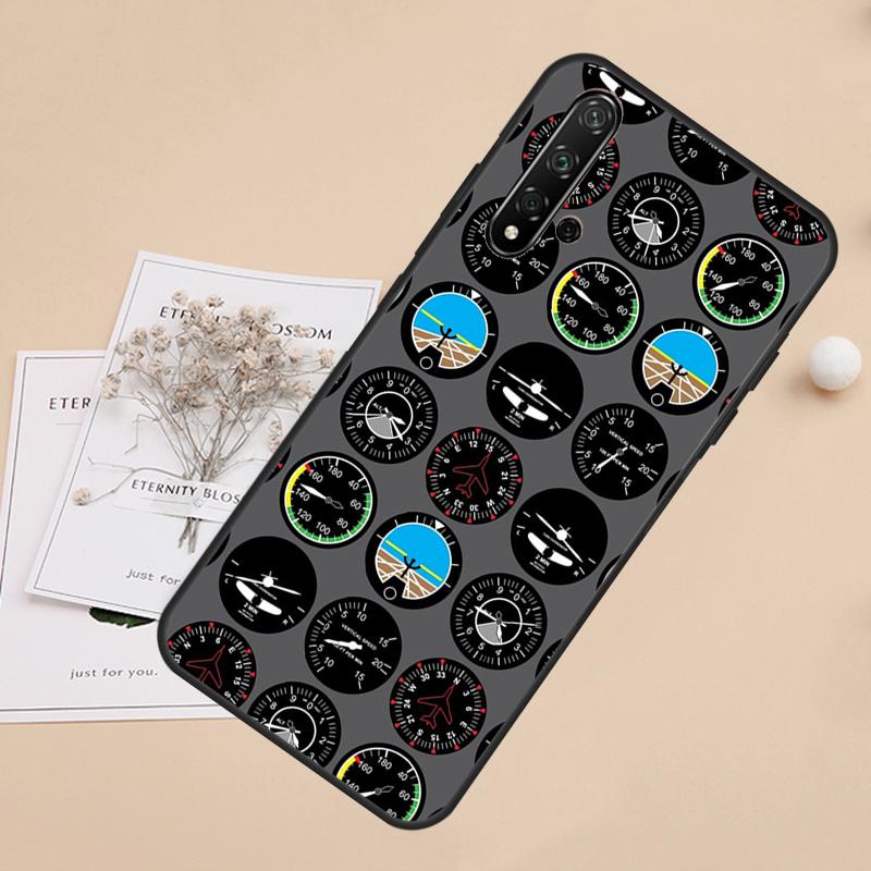 Flight Instruments For Huawei Nova 5T 9 10 SE 7i 8i 11i 12i Y60 Y61 Y70 Y72 Y73 Y90 Y91 P20 P30 P40 Lite Case
