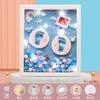 Baby's Full Moon Stereoscopic Hand Foot Printing Mud One Year Old Hand Model Souvenir 28.4x33.4CM Wooden Photo Frame Decoration