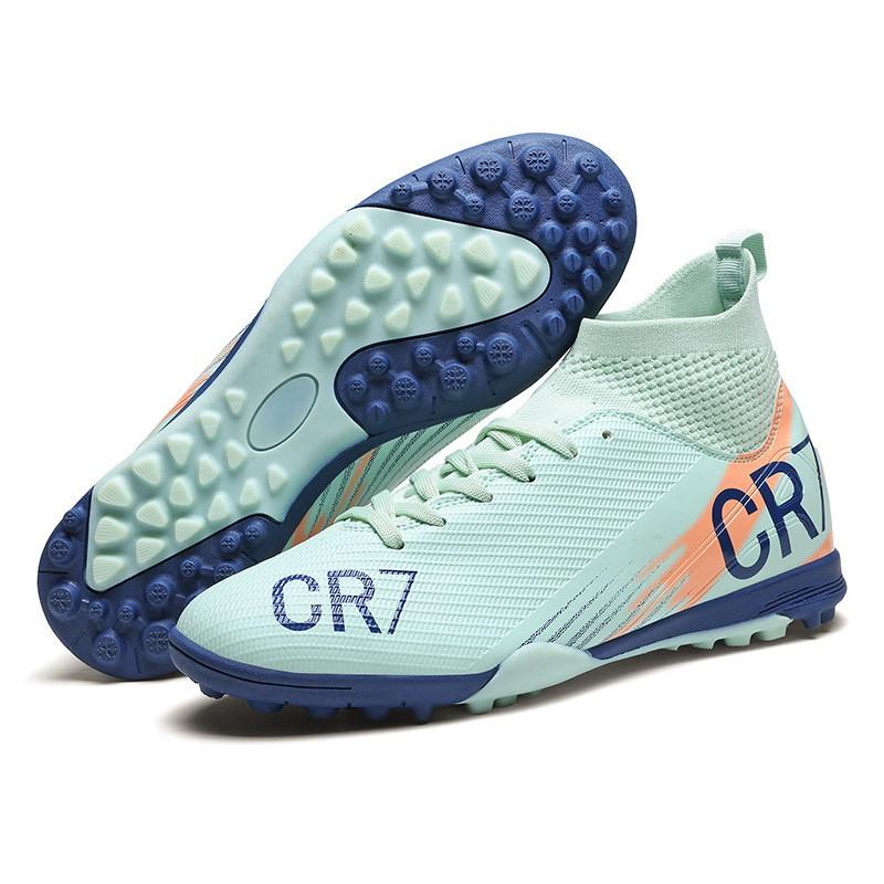 High-Cut Football Cleats Men Women Training On Artificial Turf Lightweight TPR Sole Soccer Shoes