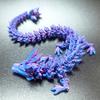 3D Printed Gem Dragon Glow In The Dark Rotatable Articulated Dragons Crystal Figures Action Toy Desktop Ornament Birthday Gifts