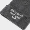 New letter embroidery brimless stacking hat men's and women's simple versatile ear protection knitted hat couple wool hat