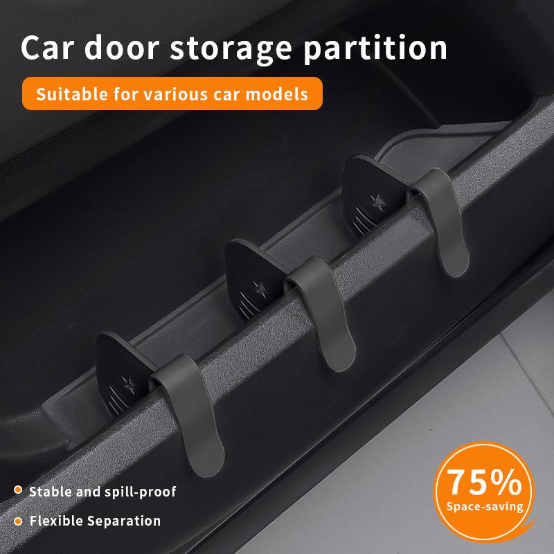 SEAMETAL Car Storage Box Partition Adjustable Car Door Storage Slot Divider Compartment Car Organizer Accessories
