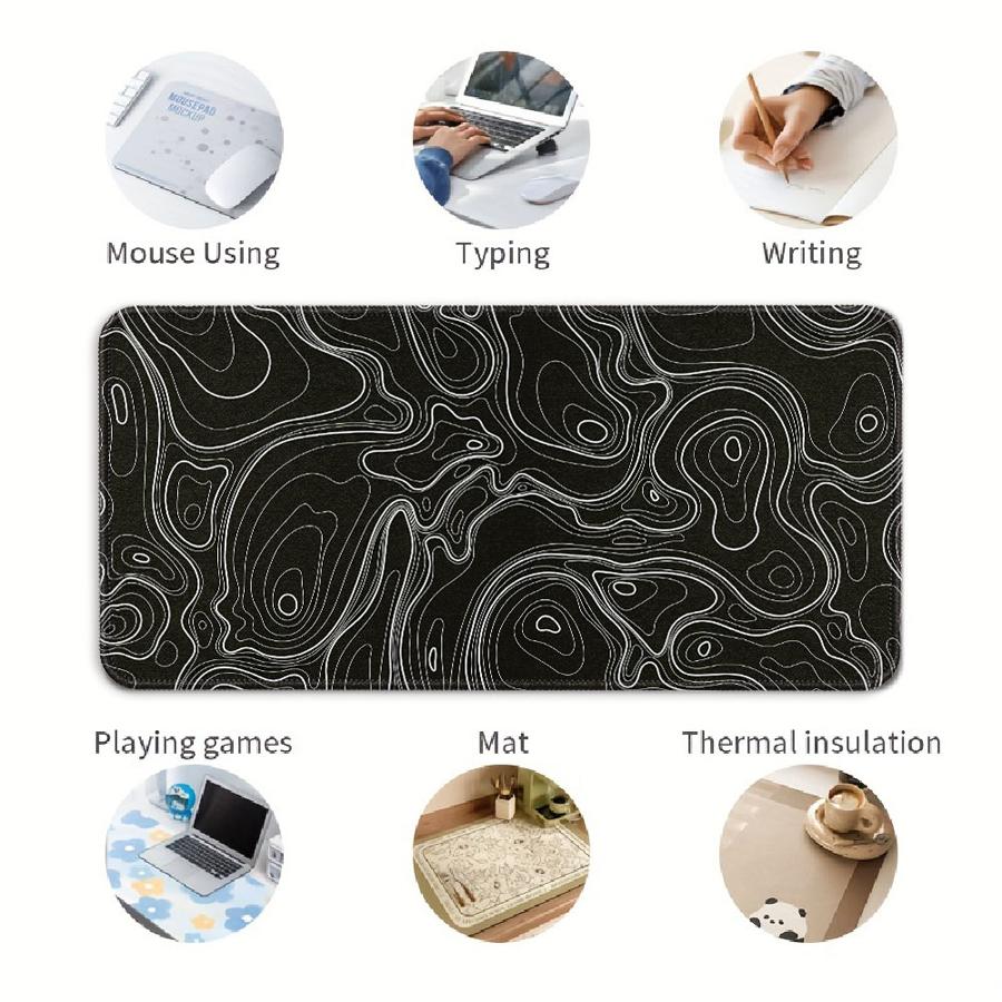 Mouse Pad office Pad Keyboard Mouse Pad Desk accessories Computer Laptop Pad Game Console Pad Waterproof Artistic Line
