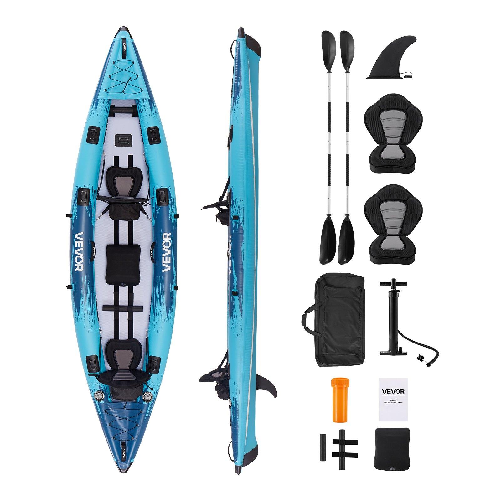 VEVOR Inflatable Kayak, 2-Person Inflatable Recreational