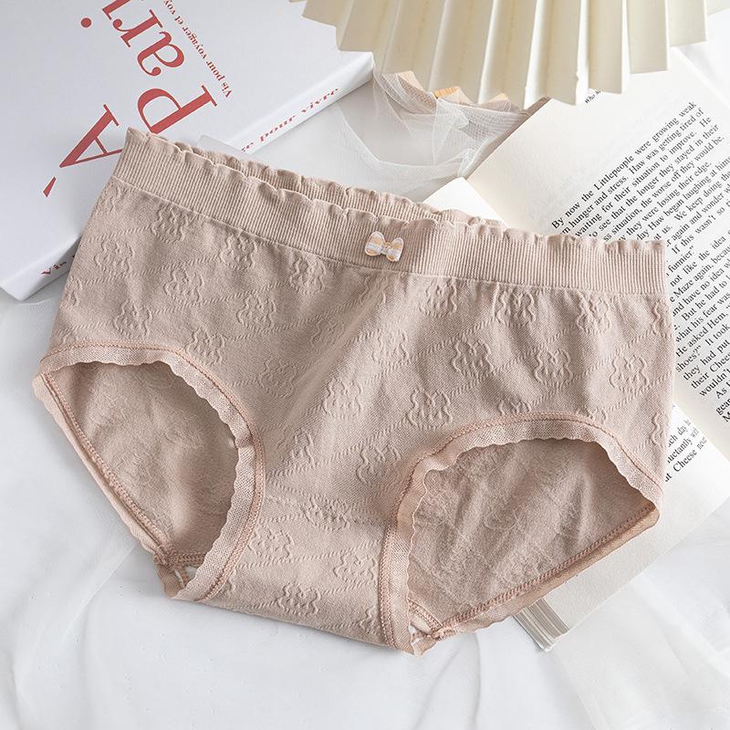 Girls Summer Thin Cute Bear Soft Waxy Skin Breathable Comfortable Seamless Waist Triangle Briefs