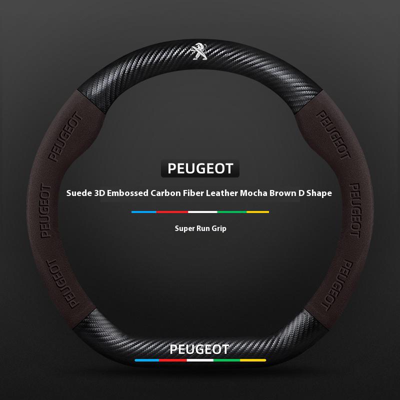 Car Steering Wheel Cover For Peugeot 106 107 108 206 207 208 301 307 308 406 407 408 508 607 2008 3008 4008 5008 GT RCZ Rifter