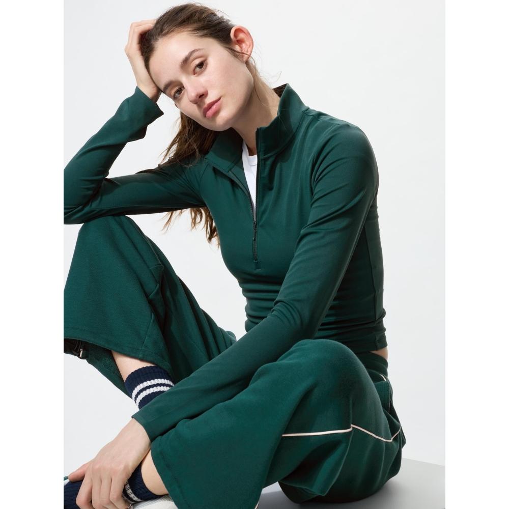 

Uniqlo Airism SofT Лонгслив с полумолнией 00 WHITE/XS