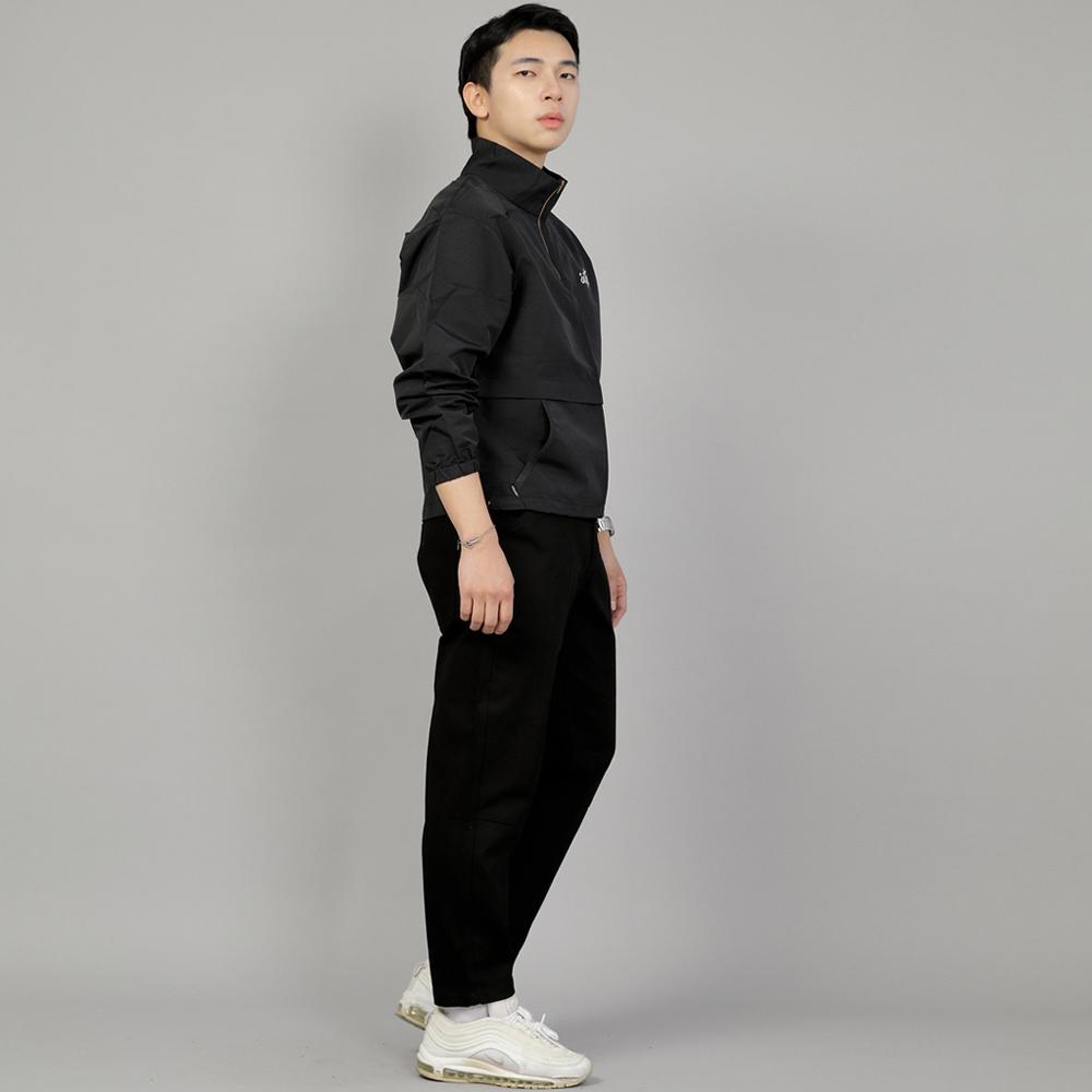 Seinteukeulu Tapered Cut Crop Half-Band Pants Tch-326 Black