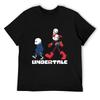 Sans und Papyrus Undertale T-Shirt Grafik-T-Shirt für Herren Schwarz