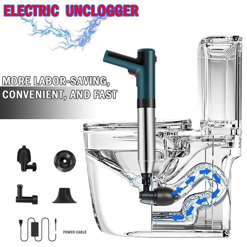 Sewer Piping Unclogging Machine Toilet Plunger Pipe Electric Dredge Tools Sewer Blockage Drain Cleaner Household Lithium Battery