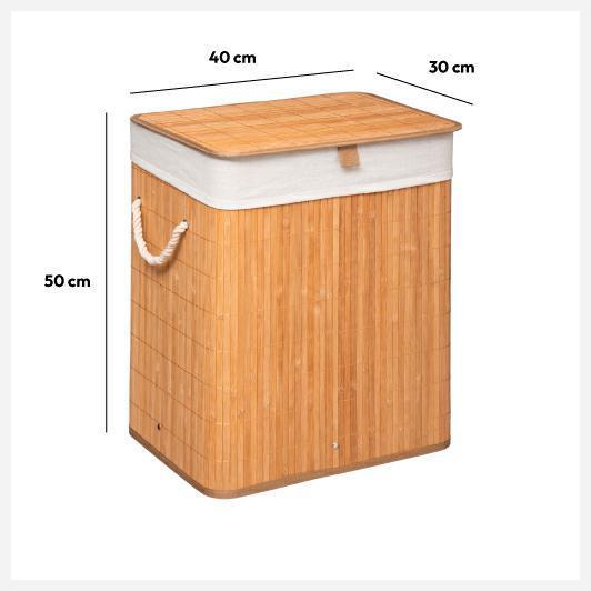 Bamboo Laundry Basket 60l Square