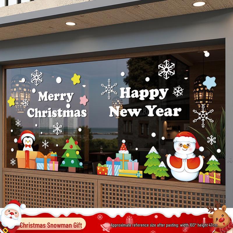 Santa Claus Window Cling Christmas Decoration Decal