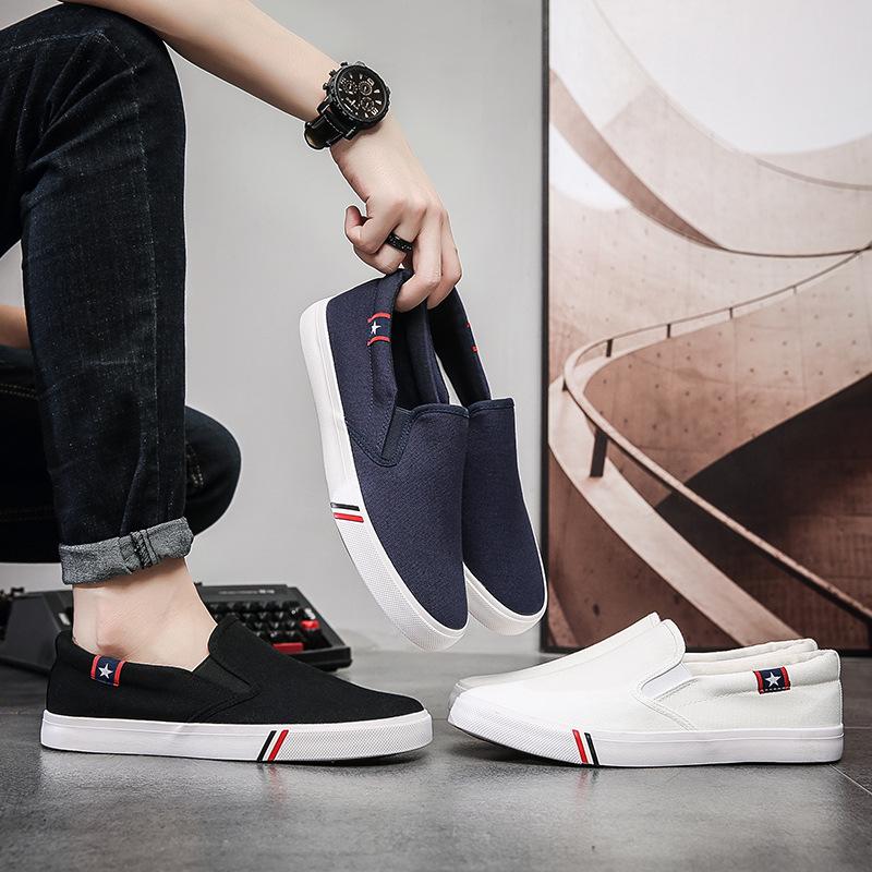 Chaussures Slip-on en Toile XL pour Homme Printemps - Décontractées Tendance Style Coréen