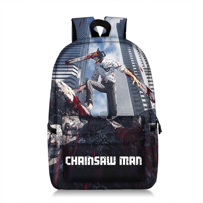 Stunning Child/adult Chainsaw Man Backpack Schoolbag Anime Bag