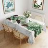 Summer Green Monstera Palm Leaves Rectangle Tablecloth for Table Decor Reusable Kitchen Dining Tablecloth Holiday Party Decor