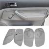 4X Microfiber Leather Door Armrest Cover For VW Golf 4 MK4 Jetta Bora 99-05 Manual Control Window Door Armrest Panel Cover Trim