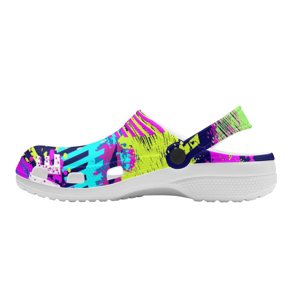 Printed EVA Garden Clogs Women Men Breathable Lightweight Slip On Shoes Beach Pool Bathroom Home Daily Sandals Casual Walking