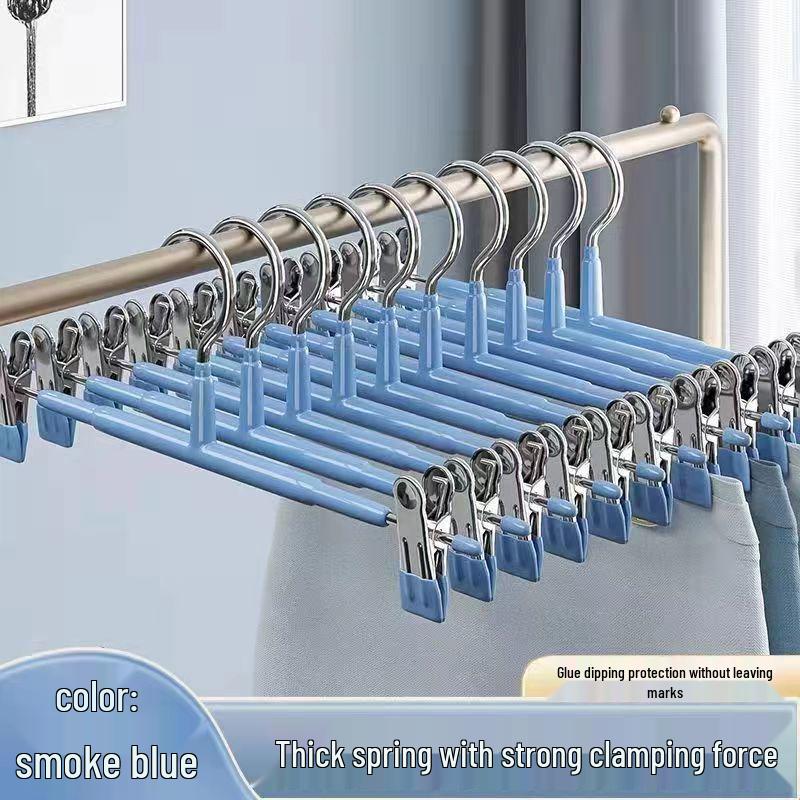 Non-Slip Pant & Skirt Clips: Strong Metal Hangers for Drying and Organizing Clothes