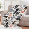 Flannel Throw Blanket Print Blanket Super Soft Cozy Nap Blanket for Bed Sofa Office Travel Machine Washable Perfect Home Gift