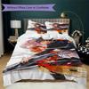 Guilty Crown Pattern Bedding,Quilt Set Quilt Cover Pillowcase Home Birthday Gift(1 * duvet cover + 2 * pillowcase, without core)_lx