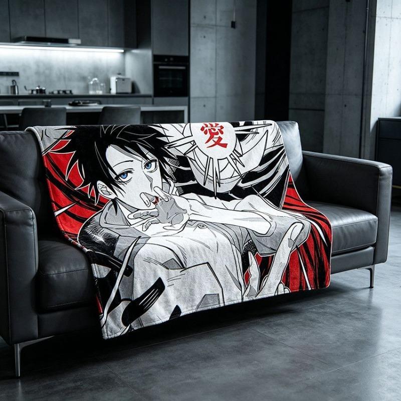 Jujutsu Kaisen Super Soft Flannel Blanket Gojo Satoru Anime Peripherals Suitable for Sofa Office Thin Air Conditioning Blanket