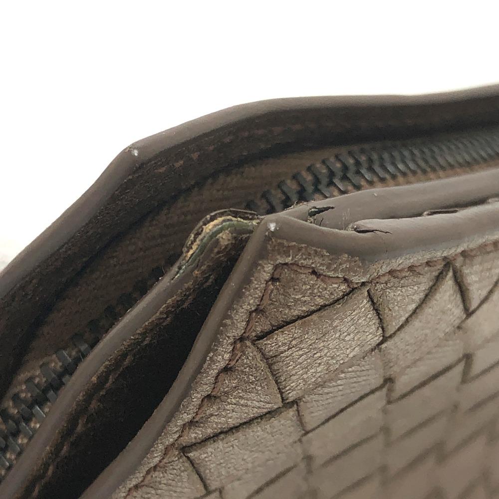 BOTTEGA VENETA Intrecciato Zip Around Wallet Folded wallet Leather Brown