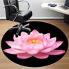 1pc Lotus Flower Chair Carpet for Office, Round Non Slip Durable Large Size Office Carpet, Suitable for Office