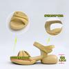 Velcro Fish Mouth Sandals Women 2025 Summer New Thick Heel Beach Sandals Fairy Small Fragrant Sandals Fashion Woman