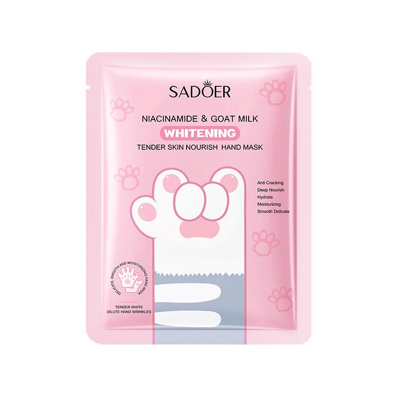 1/5/10 Pcs Goat Milk Nourishing Hand Mask Moisturizing Firming Brightening Hydrating Hand Gloves for Hands Skin Care Products