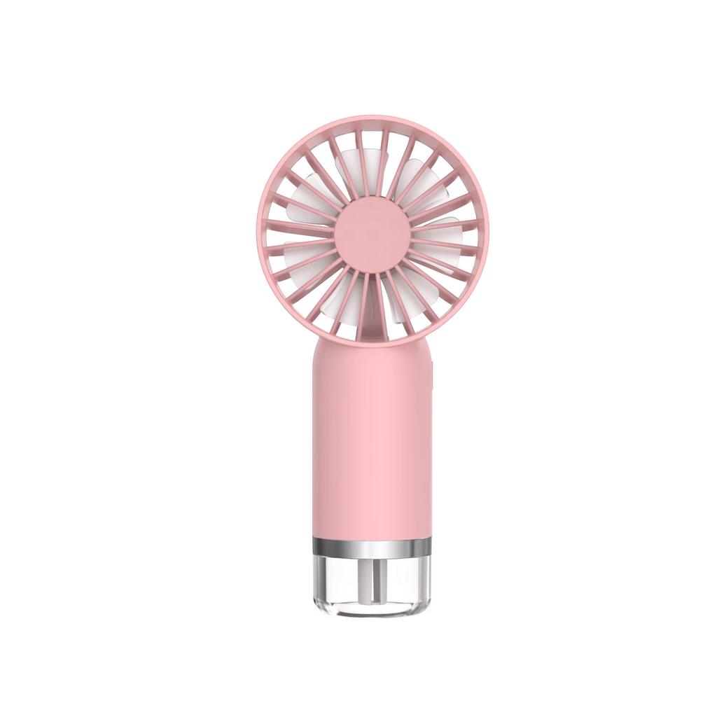 Handheld Portable USB-C Fast Charge Rechargeable Mini Fan with 3-Speed Water Spray Mist for Car & Outdoor Use