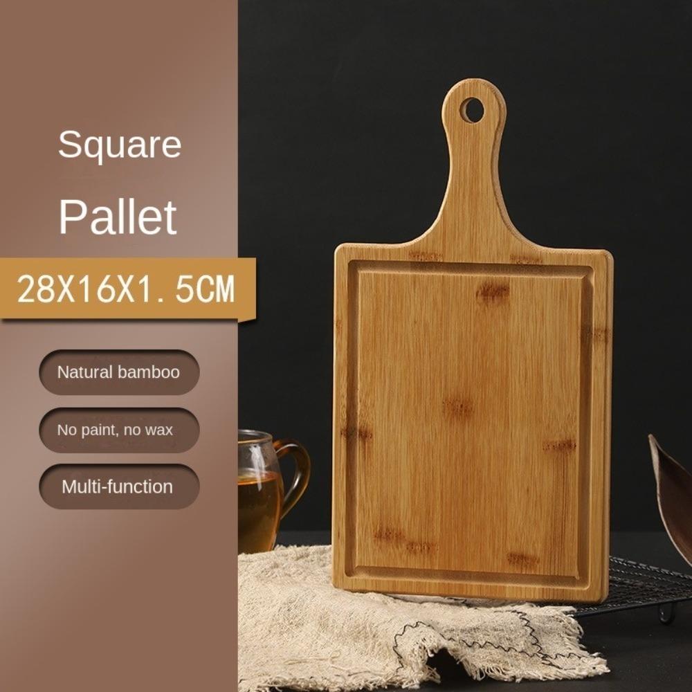 

с ручкой Разделочная доска Прямоугольная Хлеб Фрукты Поднос для суши Прочная Тарелка для стейка Дисплей для еды Square Board 28*16cm