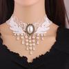 Lace Choker Necklace for Women - Versatile Clavicle Chain with Fake Collar Accessory
