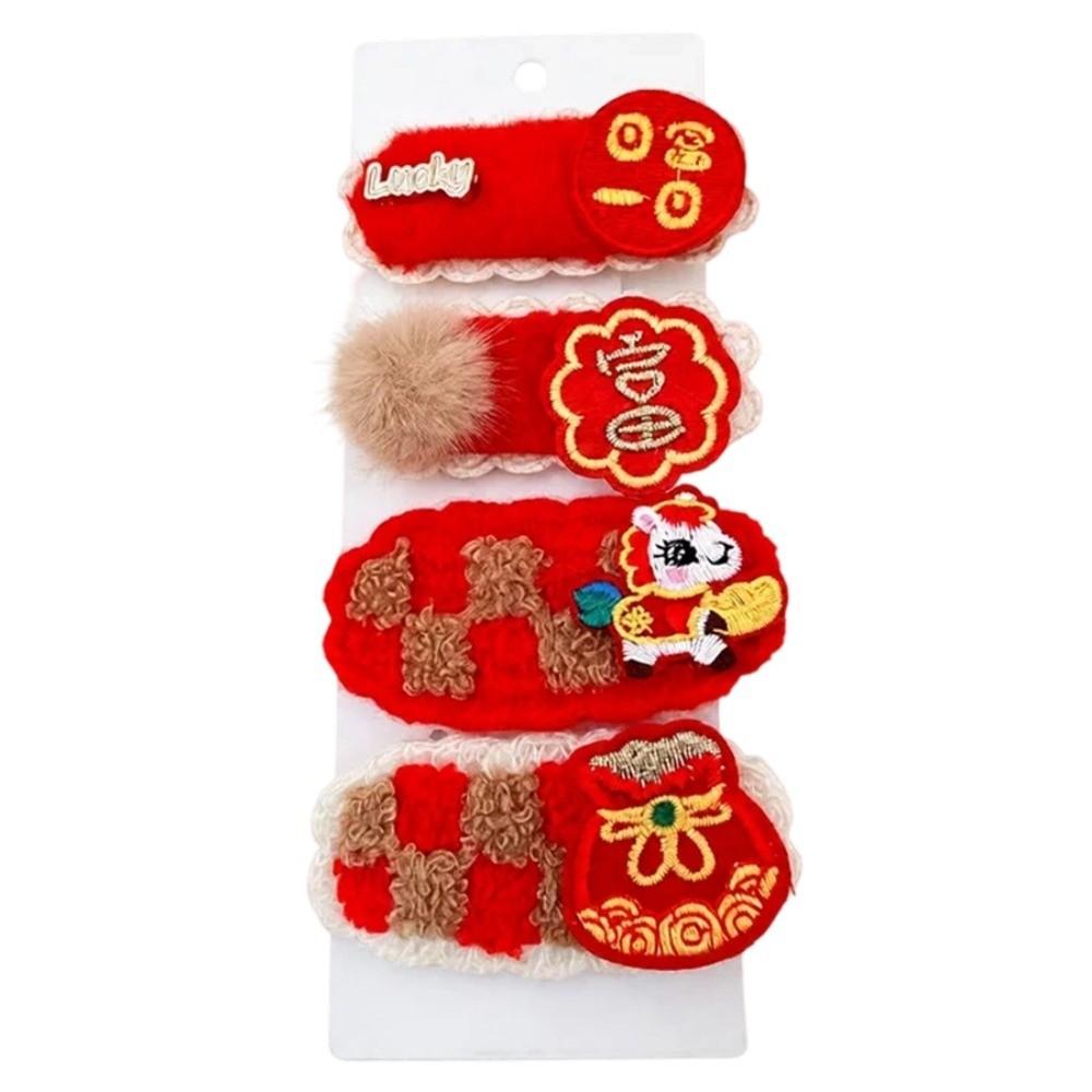 Hair Clip Chinese Yuanbao Horse Hairpin Hanfu New Year Red Hairpin  Horse New Year Gift