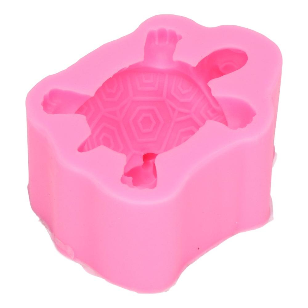 1PCS Pink Color Baking Mold Food-Grade Silicone Fondant Mold Silicone Turtle Mold  For DIY Cakes