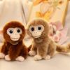 Super Soft Plush Monkey Doll Adorable Design with Big Eyes Long-tailed Decorative Deform-resistant Stuffed Toy