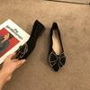 Fashion Flat Shoes for Women 2025 New Butterfly Bow Big Size Pointed Toe Shoes for Women Flat Spring and Autumn Work Shoes Loafers Women