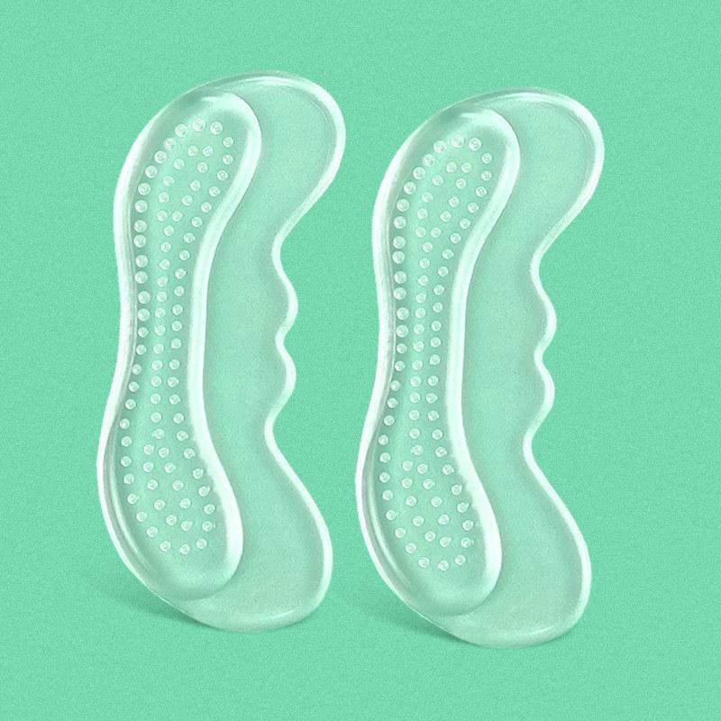 Гелевая наклейка на пятку для туфель на высоком каблуке, мягкая, противоизносная, для ног, предотвращающая падение, невидимая, самоклеящаяся, код, полуразмерная вставка