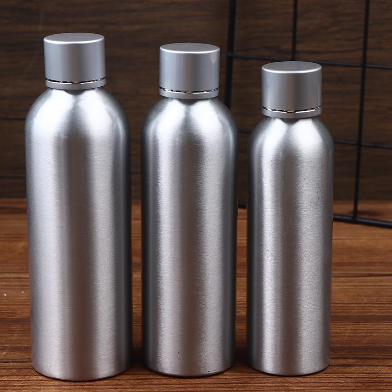 30/50/60/100/120/150/200/250Ml Aluminum Bottle With Lid Cosmetic Refillable Bottles Silver Lid Aluminum Container Travel Bottle