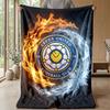 Coperta in Flanella con Stampa Leeds United, Morbida Calda Leggera Coperta da Divano Letto Campeggio