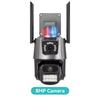 Three Lens Three Screens 9MP 6K HD PTZ Wifi IP Camera Dual Len Dual Screens 4K 8MP Auto Motion Tracking ICsee Wireless Camera