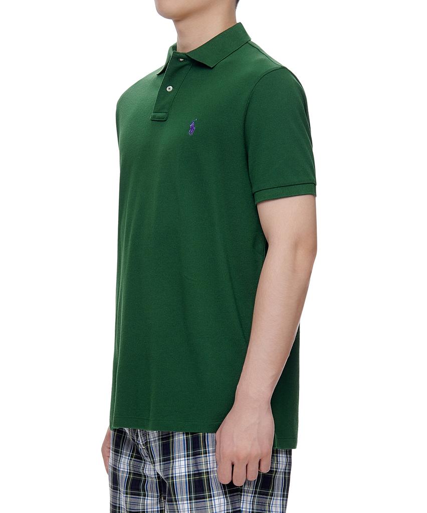 POLO RALPH LAUREN Custom Slim Fit Mesh Polo Shirt - Green